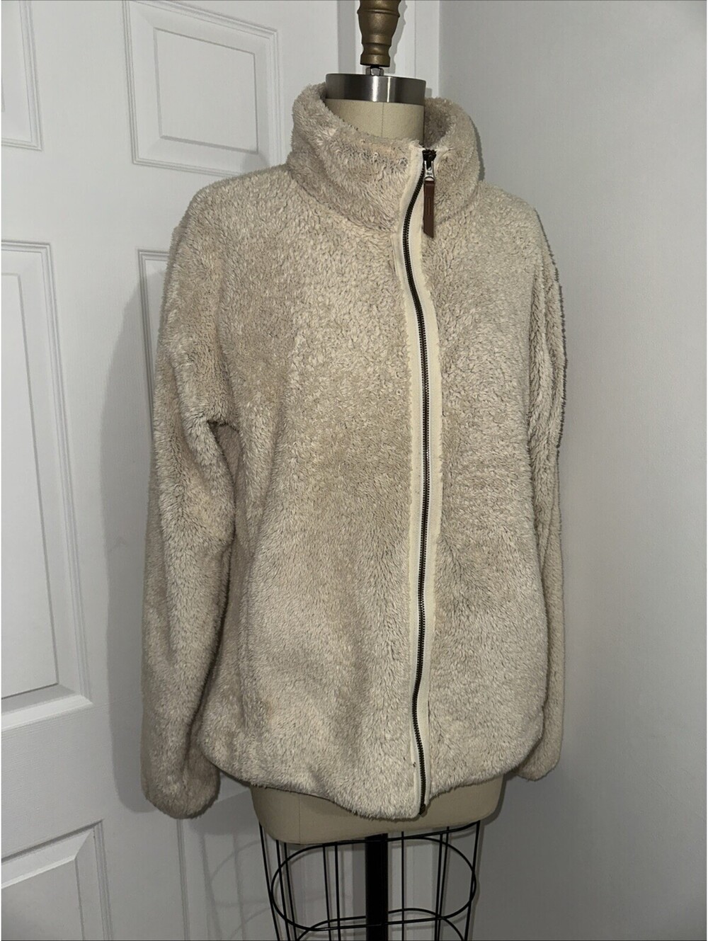 Columbia Women's Fleece Warm Beige Full Zip Jacket Size XL